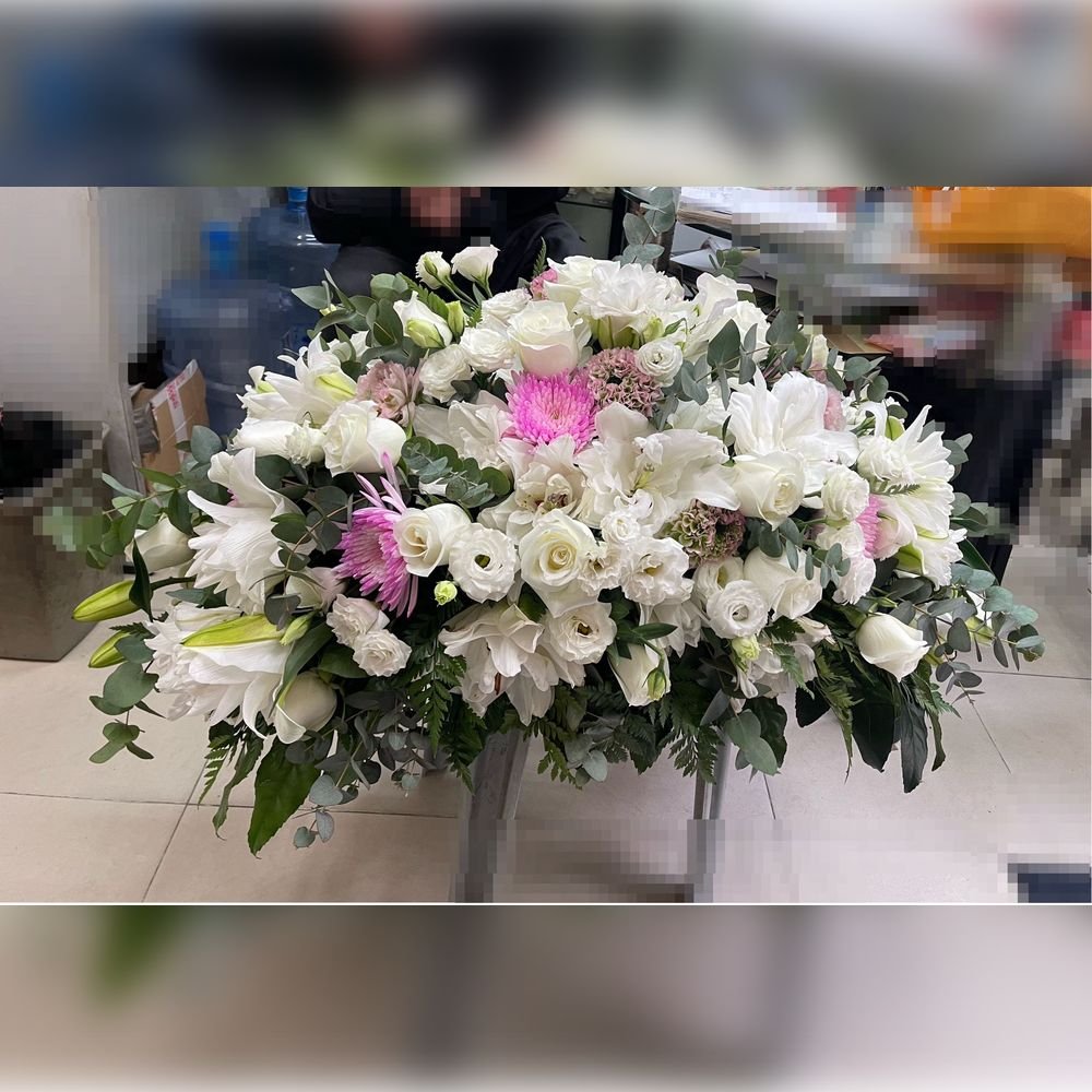 花籃 花圈 棺面花 Floor basketWreath Casket Spray F7007b